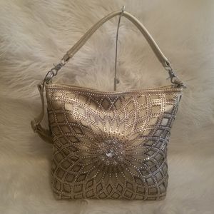 GOLD SUNBURST RHINESTONE HOBO